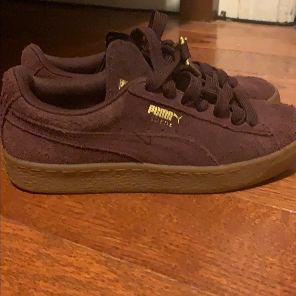 Puma purple suede shoes